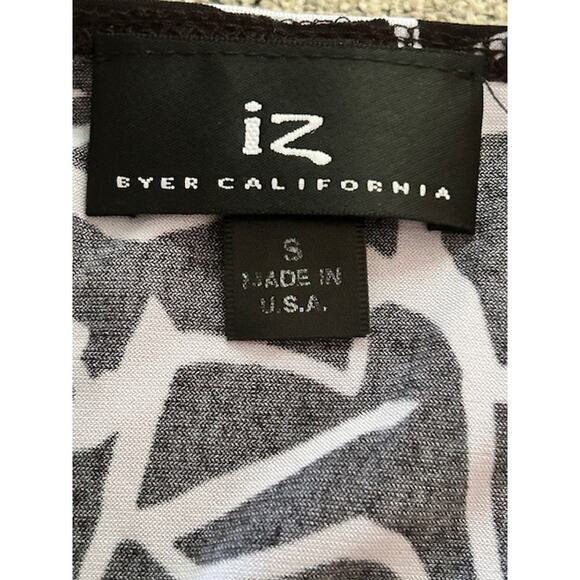 iZ Byer California Animal-Print Surplice Top, Black/White, Size S, Made in USA - Picture 4 of 6